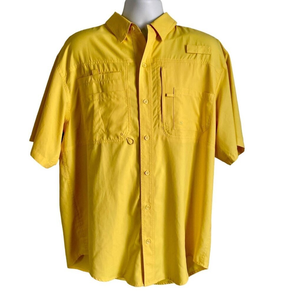 Reel Legends Saltwater II Short Sleeve Performance Fishing Shirt Men's Large NEW